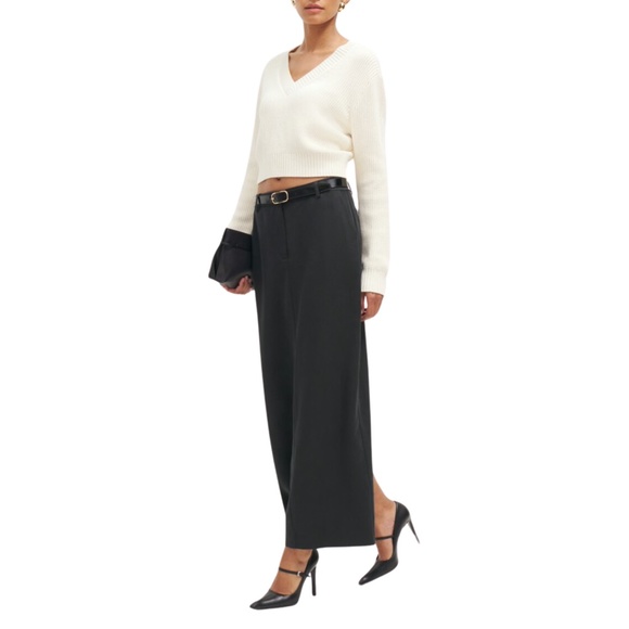 NEW Reformation Cairo Maxi Skirt Black 10 - Picture 16 of 17